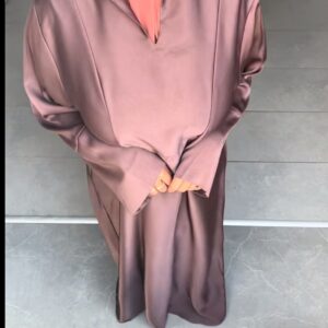 satin abaya dress